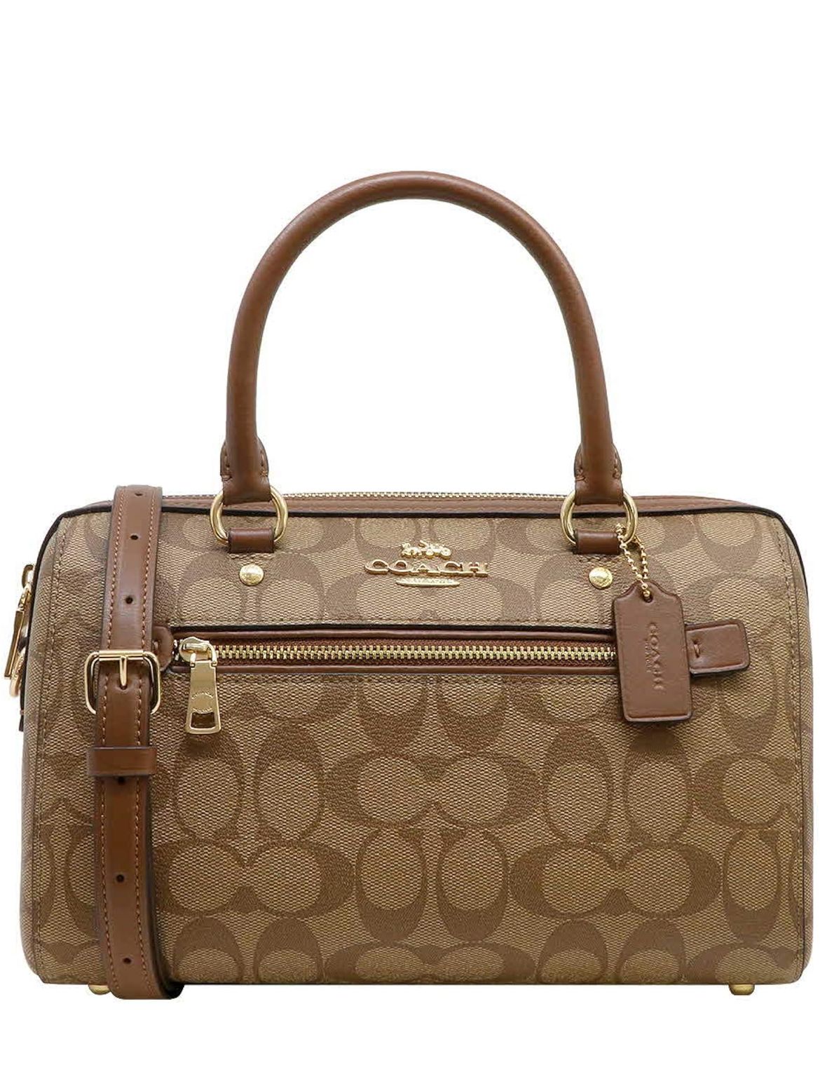 Coach Signature Canvas Satchel Bag Luxury First Copy