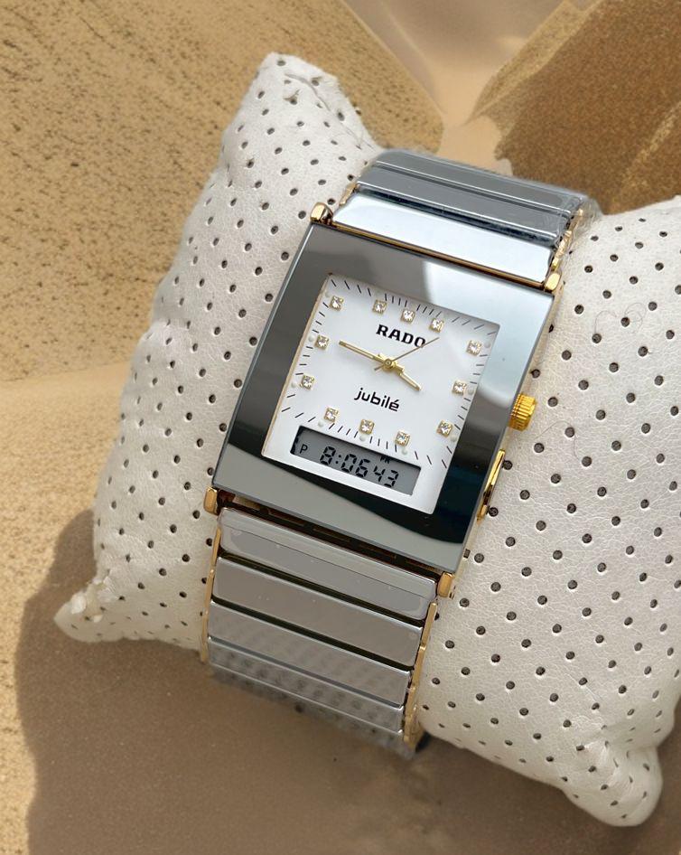 Rado Jubile stylish men’s watch double time Japan movement silver body white dial