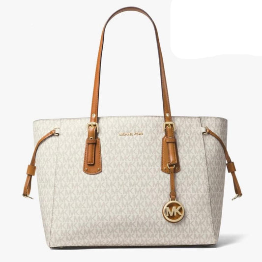 Michael Kors Jet Set Travel Tote Bag 12A Quality First Copy Brown Monogram Luxury Handbag for Women