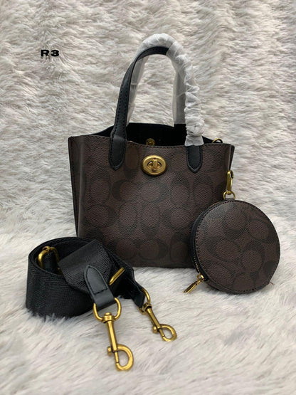 Coach Brown Monogram Tote Bag Premium Replica