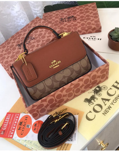 Coach Brown Top Handle Handbag Premium Replica