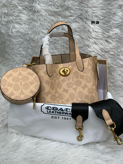 Coach First Copy Mini Tote Bag Beige Premium 12A Quality