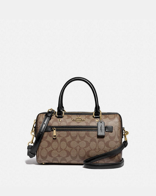 Coach Rowan Satchel Bag 12A Quality First Copy with Signature Canvas Design