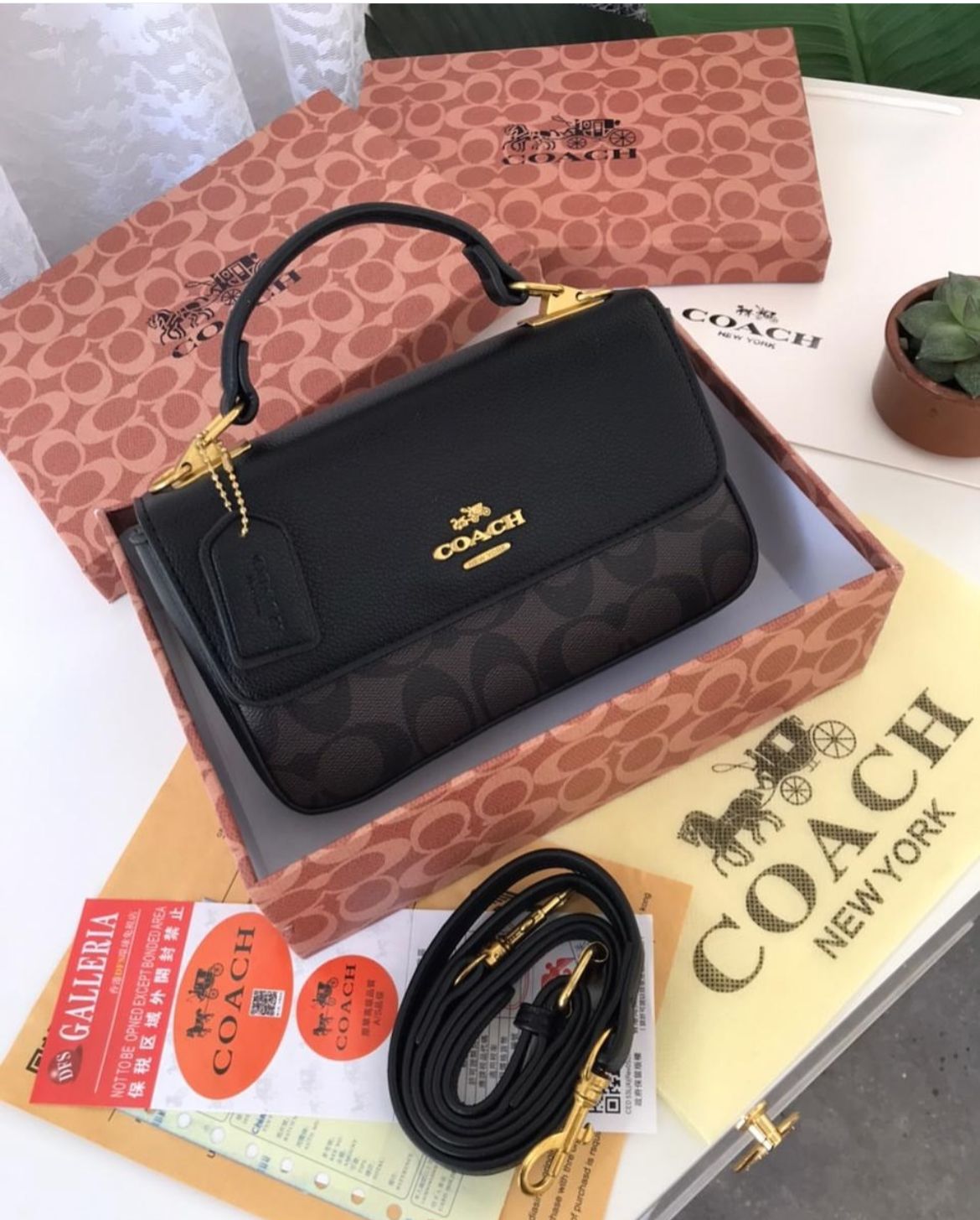 Coach Signature Monogram First Copy Handbag