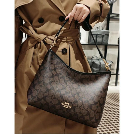 Coach Signature Monogram Shoulder Bag First Copy