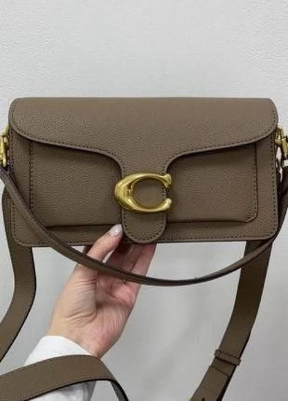 Coach Tabby-style first copy shoulder bag with gold-tone front hardware