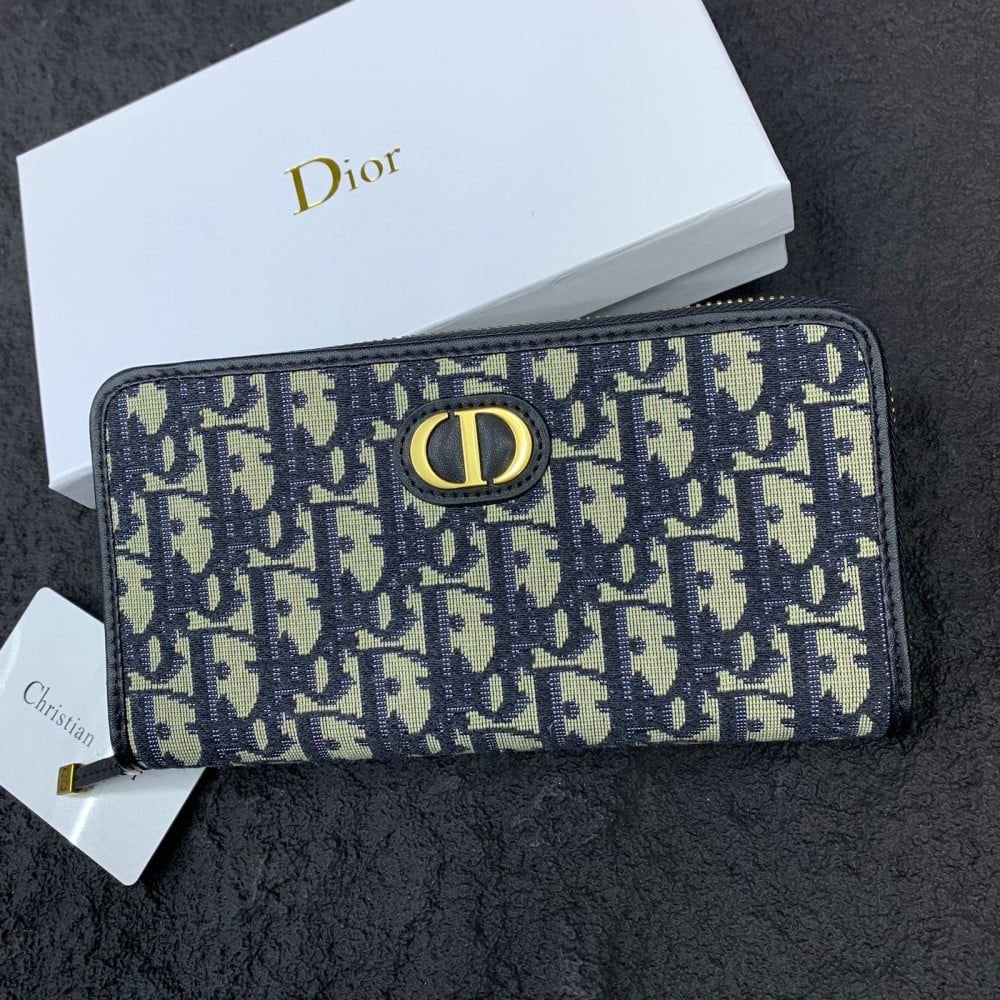 Dior Inspired Zip Wallet for Women