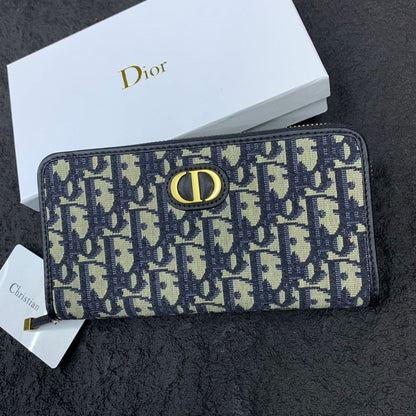 Dior Inspired Zip Wallet for Women