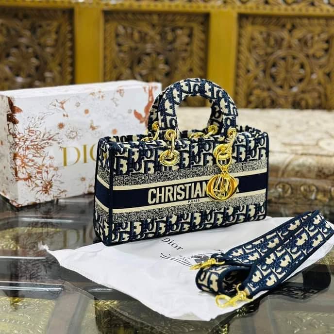 Dior Lady Bag First Copy Premium Embroidered Handbag