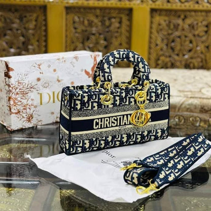 Dior Lady Bag First Copy Premium Embroidered Handbag