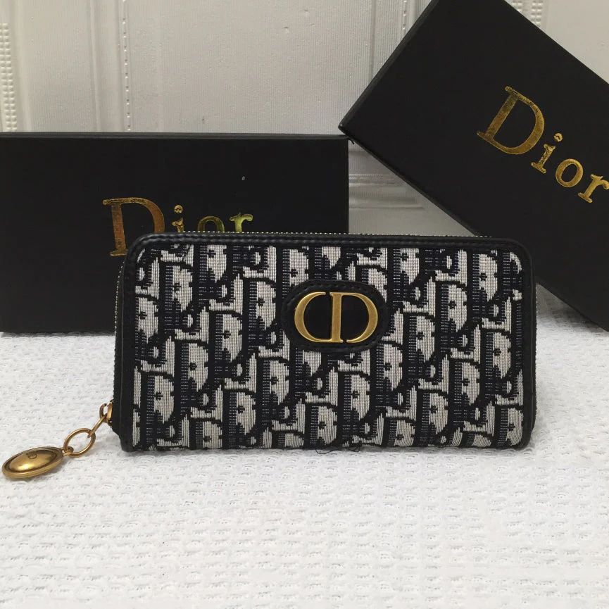 Dior Oblique black Wallet First Copy Premium Designer Wallet
