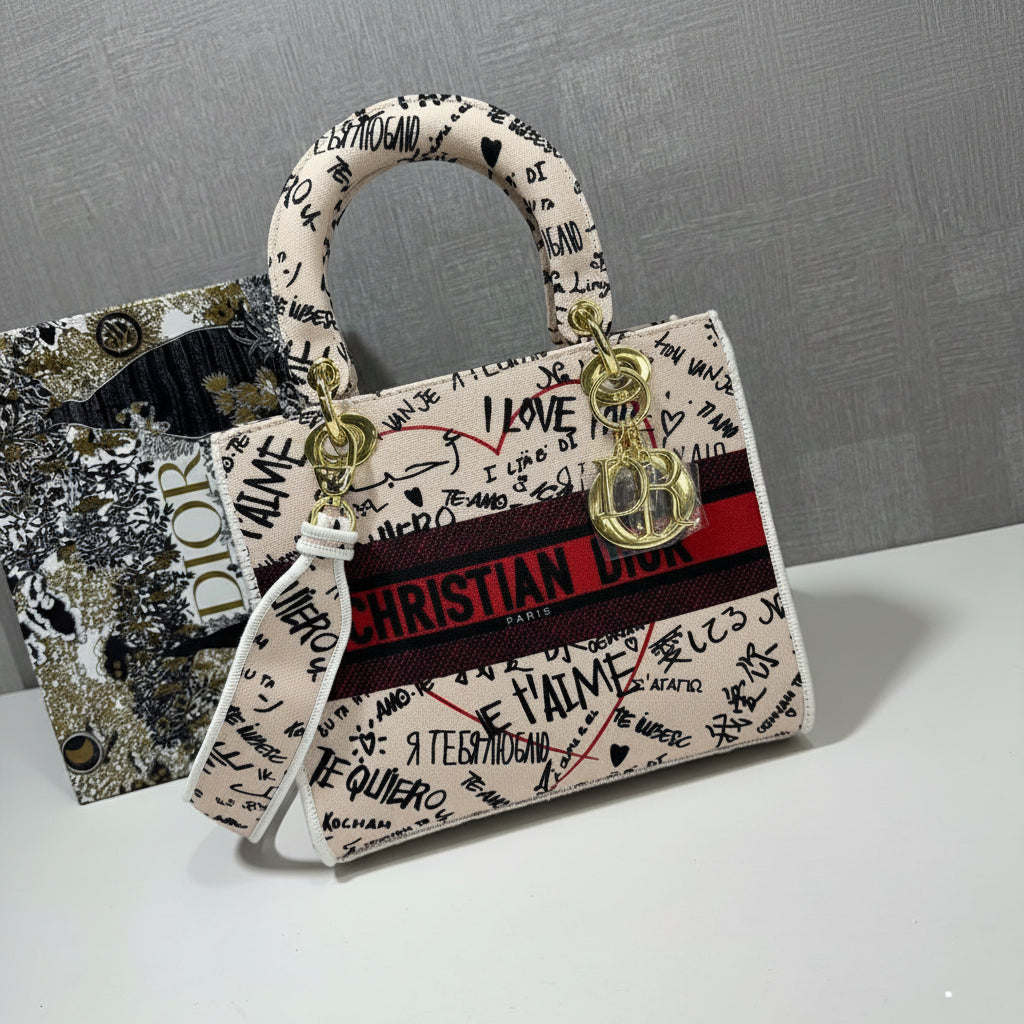 Dior Premium Replica Embroidered Handbag