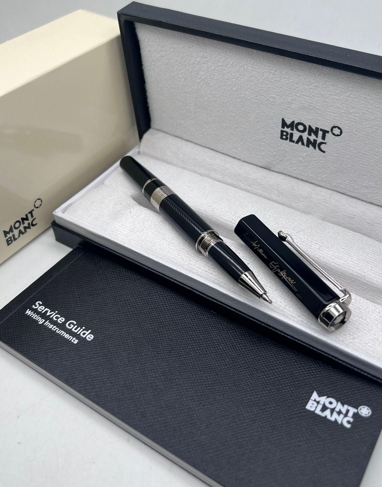 First Copy Mont Blanc Meisterstück Rollerball Pen Silver Trim