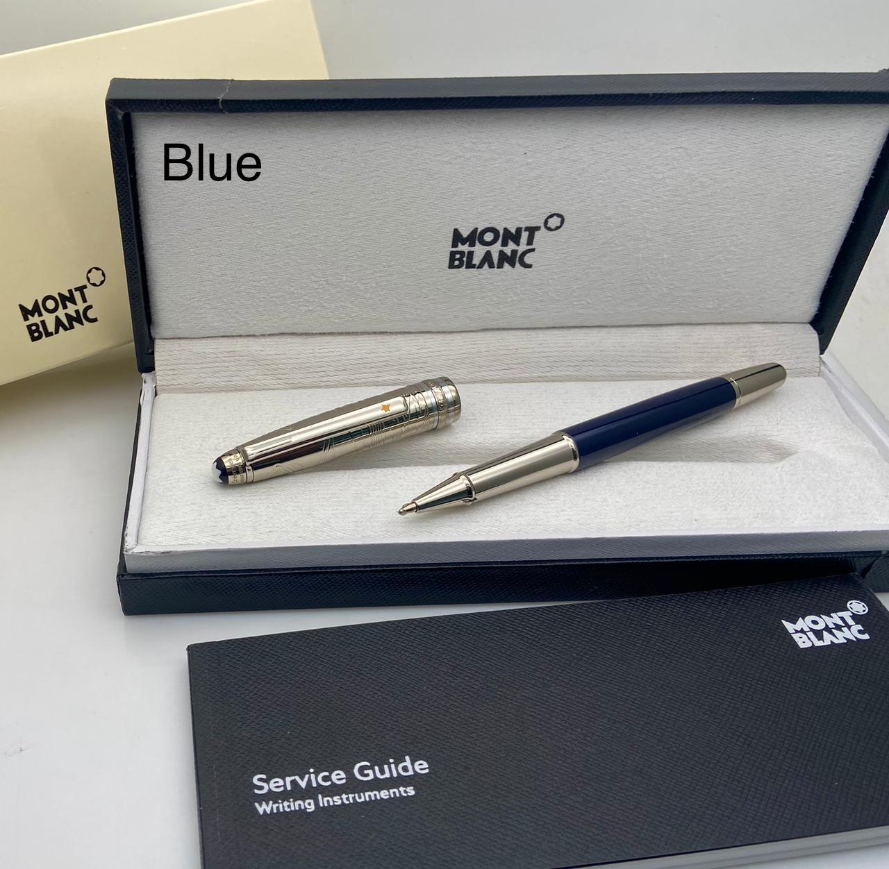 First Copy Mont Blanc StarWalker Rollerball Pen Blue and silver