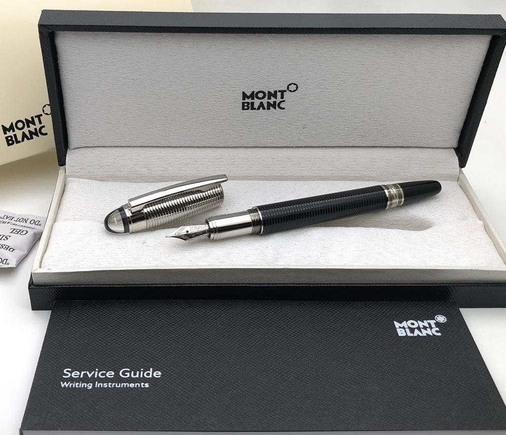 First Copy Mont Blanc StarWalker Style Black Textured Fountain Pen
