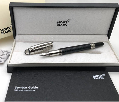 First Copy Mont Blanc StarWalker Style Black Textured Fountain Pen