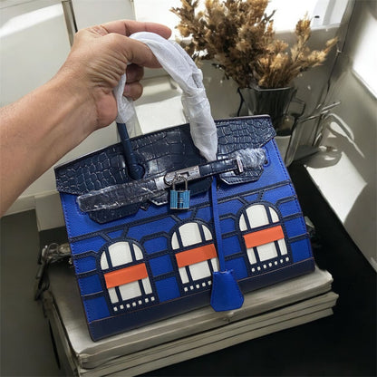 Hermès Birkin 12A quality first copy bag blue premium replica handbag