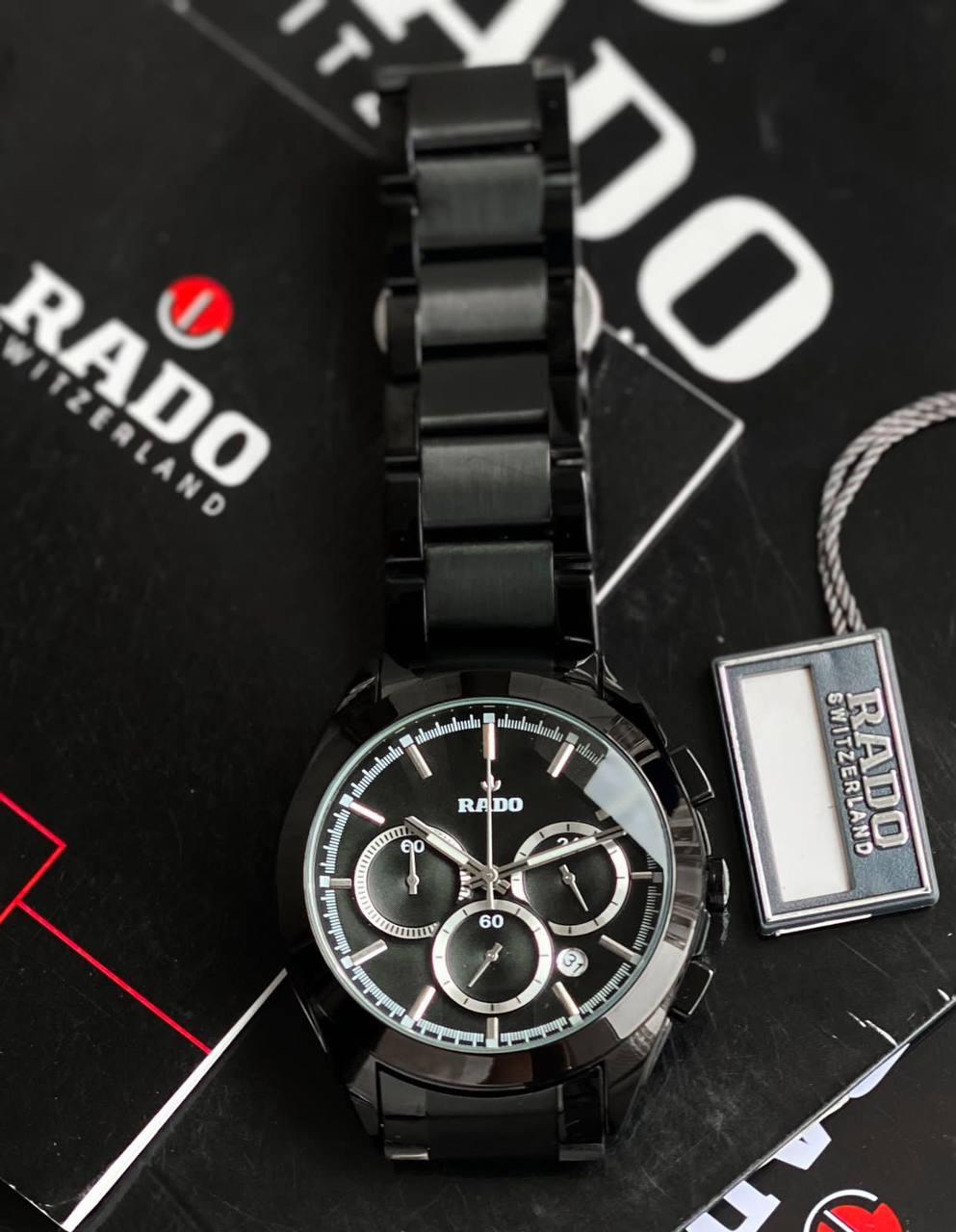 first copy  Rado HyperChrome chronograph men’s watch black edition 7AA premium