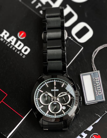 first copy  Rado HyperChrome chronograph men’s watch black edition 7AA premium
