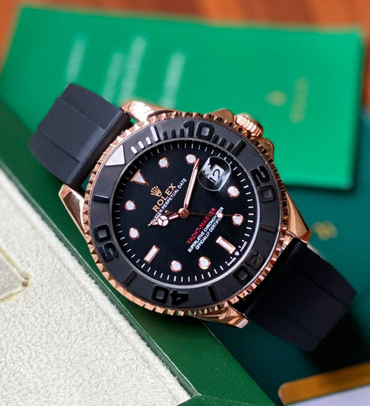 Buy Rolex Yacht-Master 1st copy replica with black strap COD India