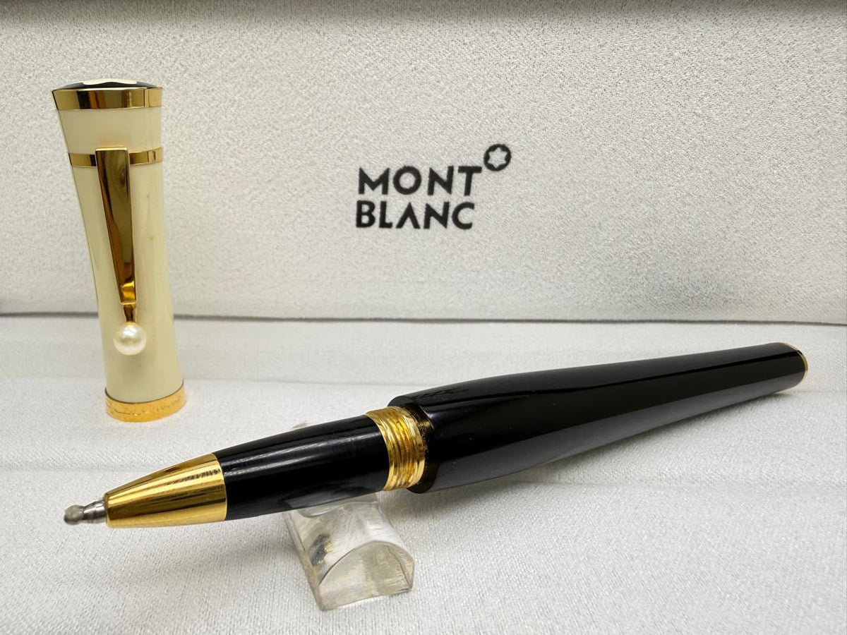 Montblanc first copy ballpoint pen in black and ivory Greta Garbo style