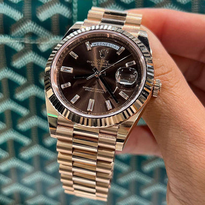Rolex Day-Date first copy replica watch 40mm brown dial