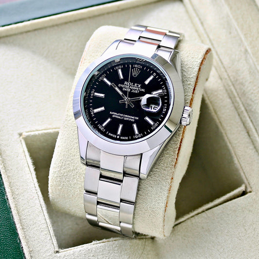 Rolex Datejust first copy watch with black radium dial 41mm