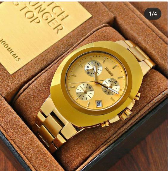 Rado DiaStar chronograph first copy men’s watch golden dial