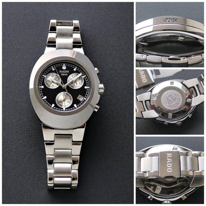 Rado DiaStar chronograph first copy men’s watch 7AA premium silver stainless steel