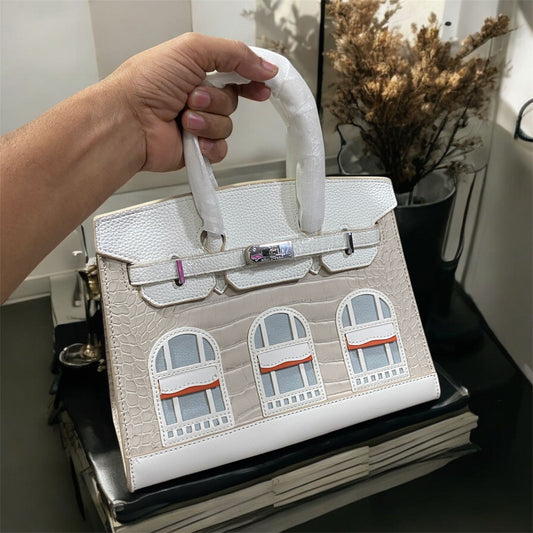 White luxury replica Birkin handbag 12A quality