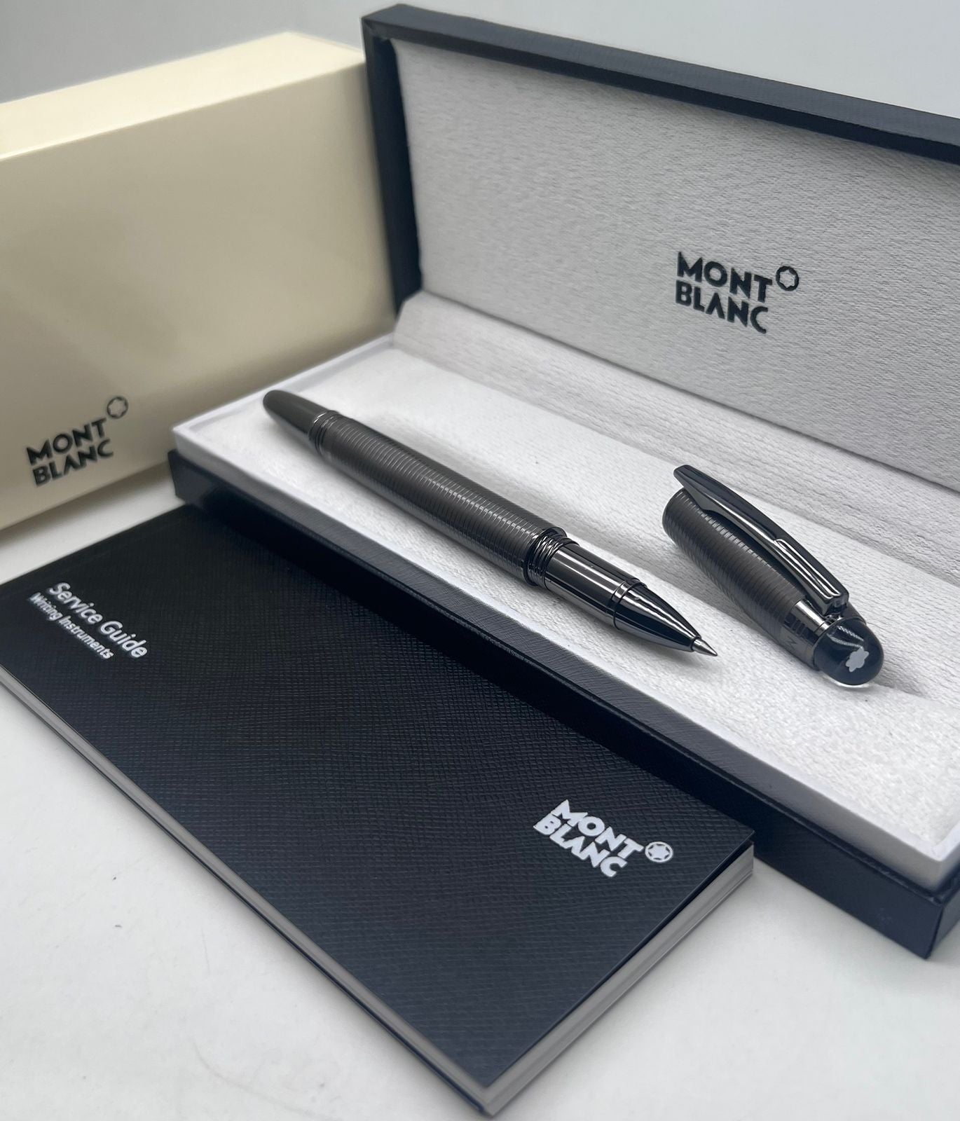 First Copy Mont Blanc Heritage Style Matte Black Rollerball Pen – Luxury Executive Pen – COD Available