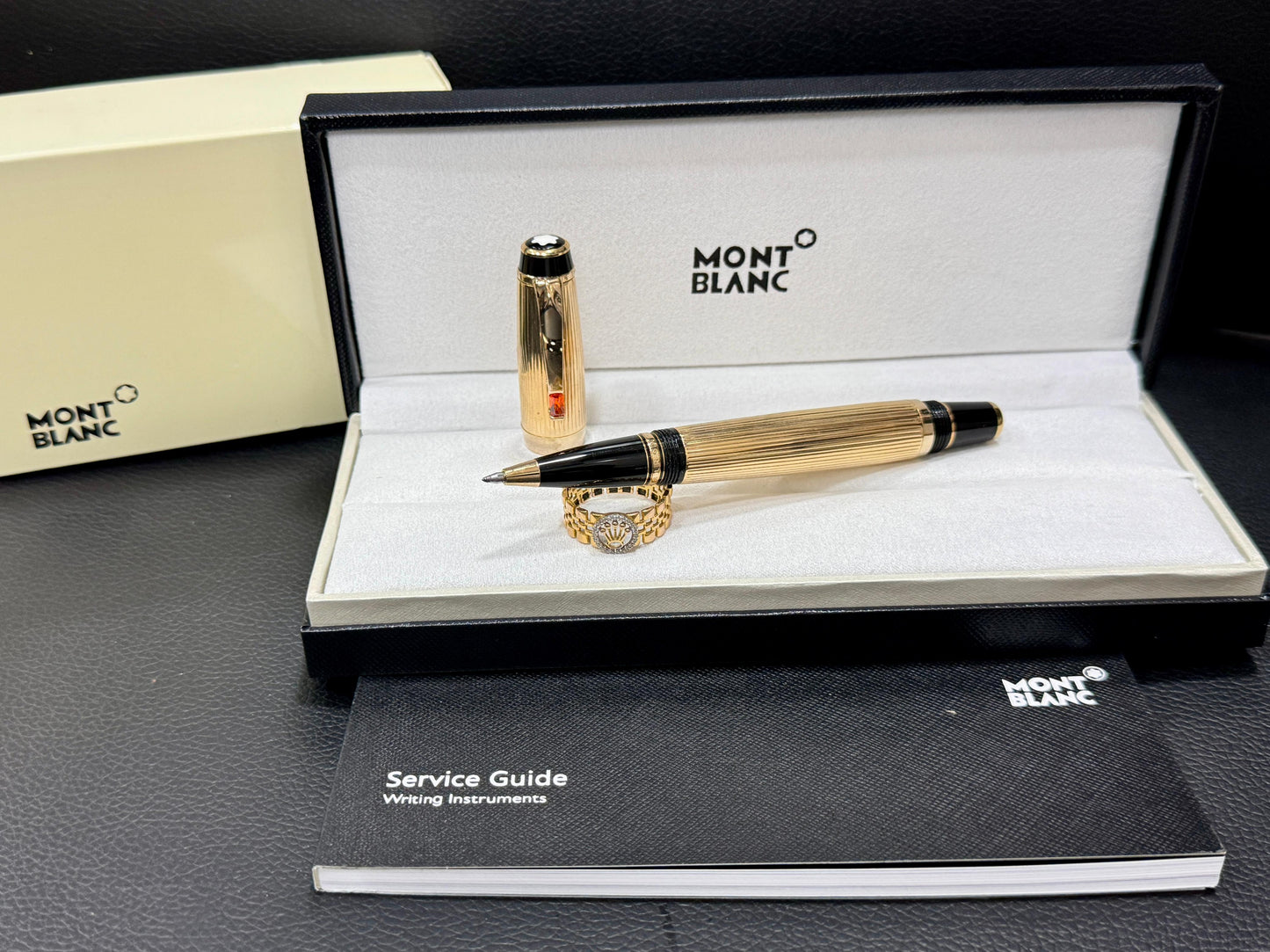 First Copy Mont Blanc Heritage Gold Rollerball Pen with Premium Gift Box – Fast Delivery India