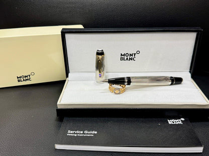 First Copy Mont Blanc Heritage Silver Ribbed Rollerball Pen – Luxury Executive Writing Pen