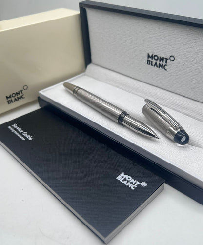 First Copy Mont Blanc Heritage Style Silver Rollerball Pen with Premium Gift Box – COD Available