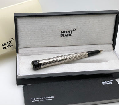 First Copy Mont Blanc Silver Stripe Luxury Rollerball Pen with Gift Box – COD Available