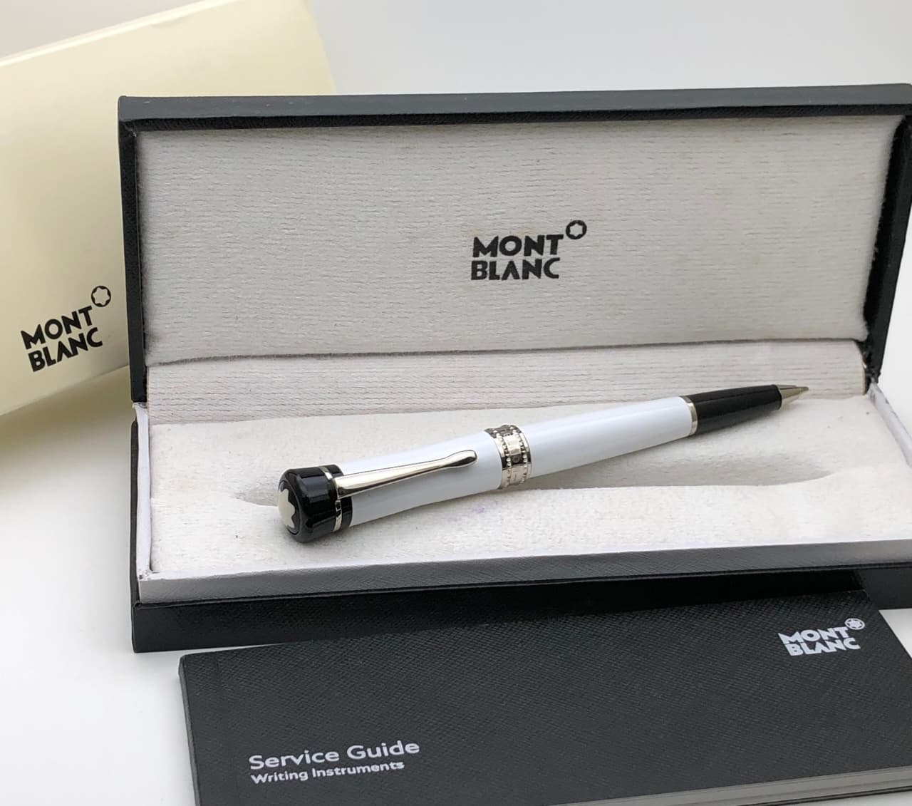 First Copy Mont Blanc White Silver Executive Pen – Luxury Writing Pen – COD Available