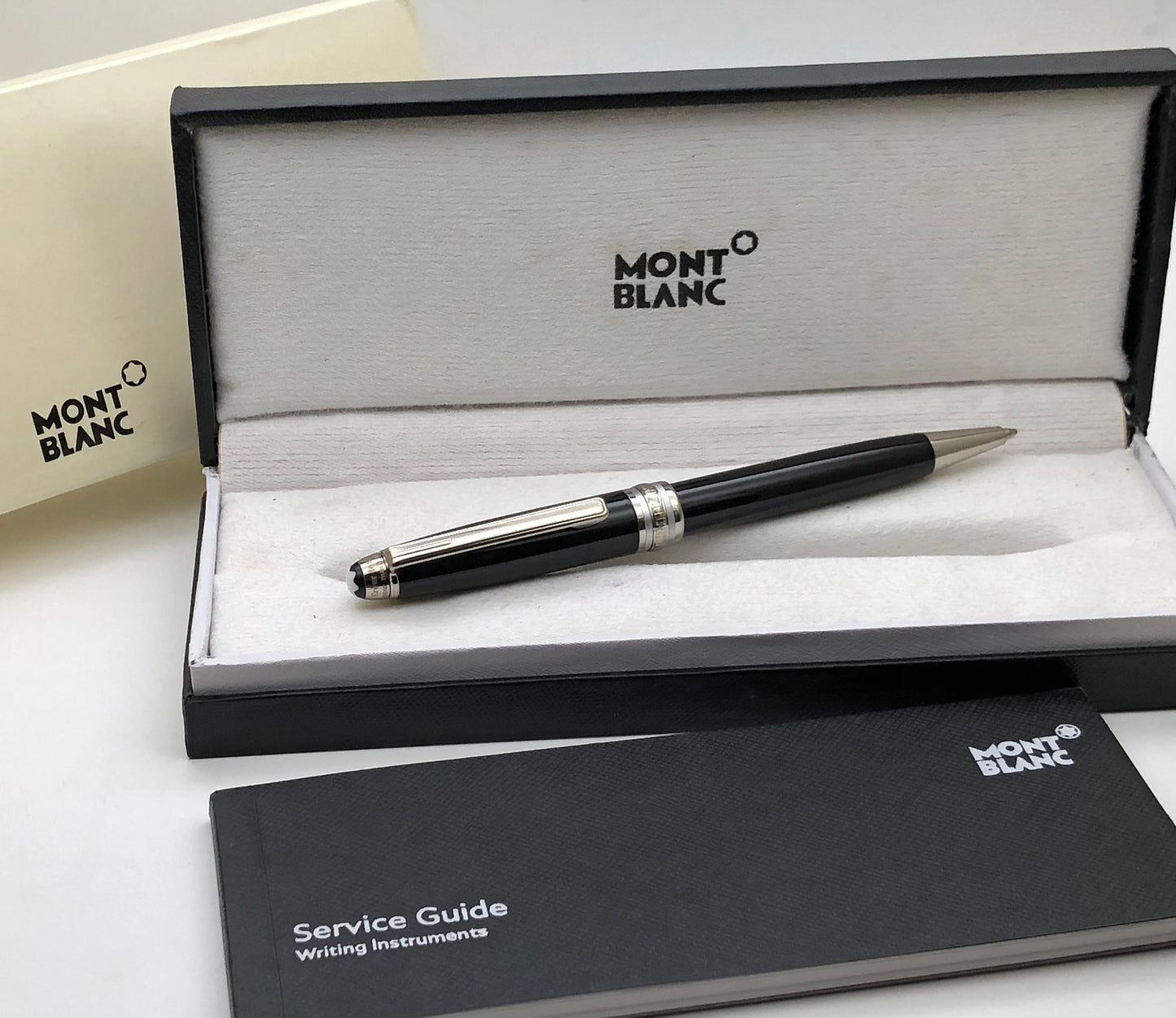 first copy mont blanc silver and black colour pen