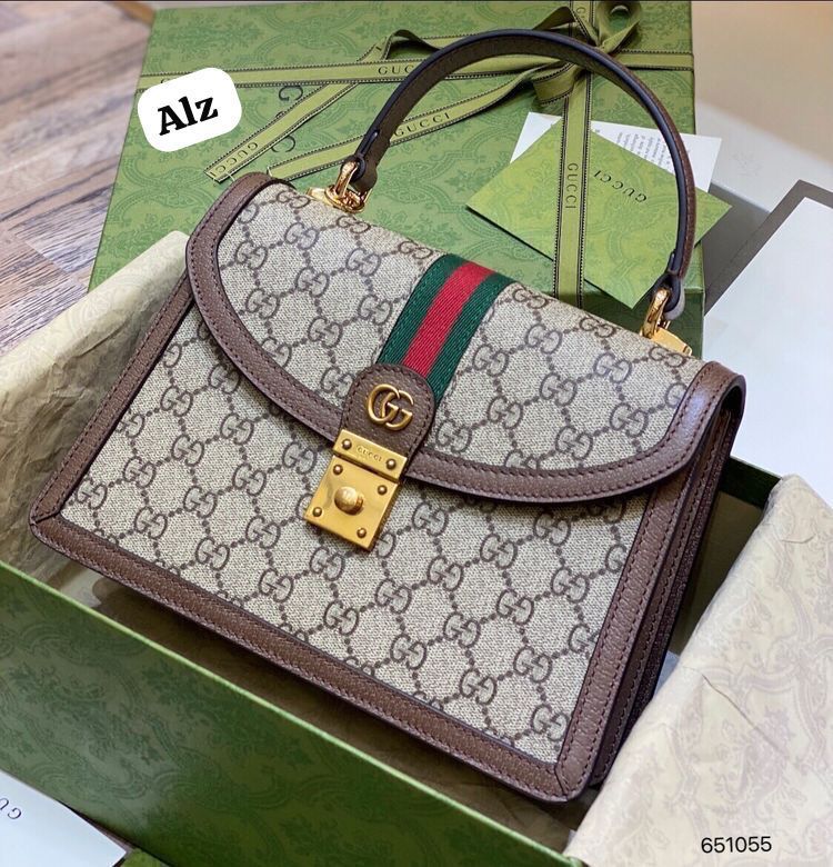 Gucci Padlock 12A Quality First Copy Luxury Handbag for Women with GG Monogram Canvas and Gold Lock Hardware