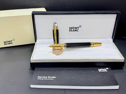 First Copy Mont Blanc Luxury Executive Pen golden and black colour