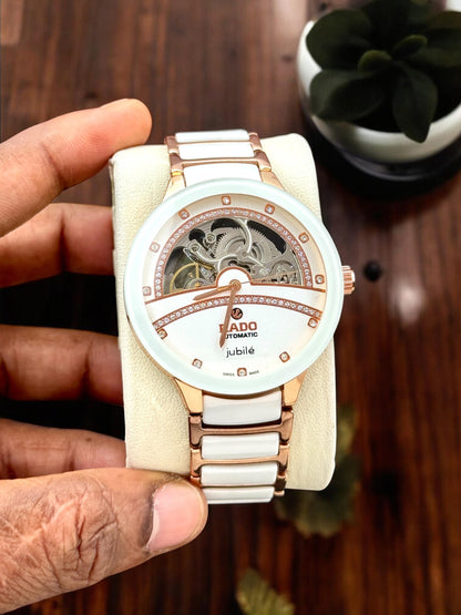 Rado Centrix Jubilé first copy half-skeleton white dial