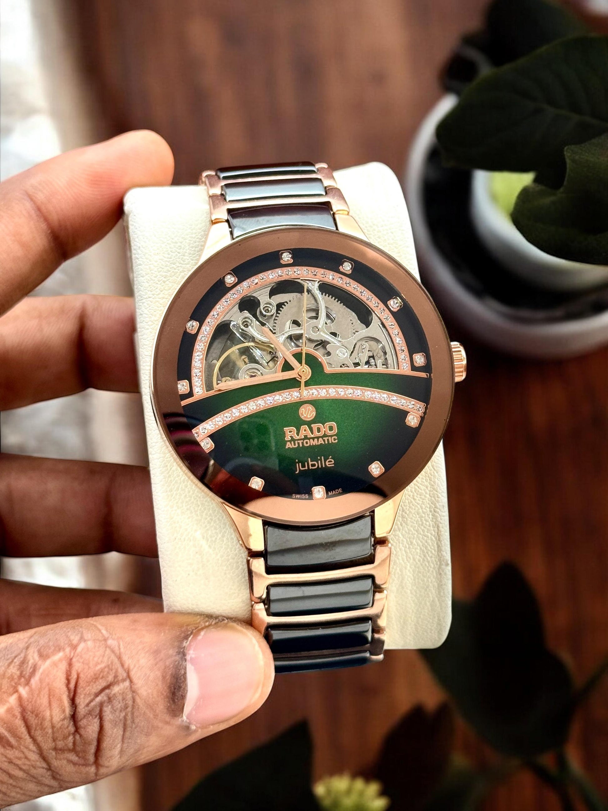Rado Centrix Jubilé first copy half-skeleton brown and green dial