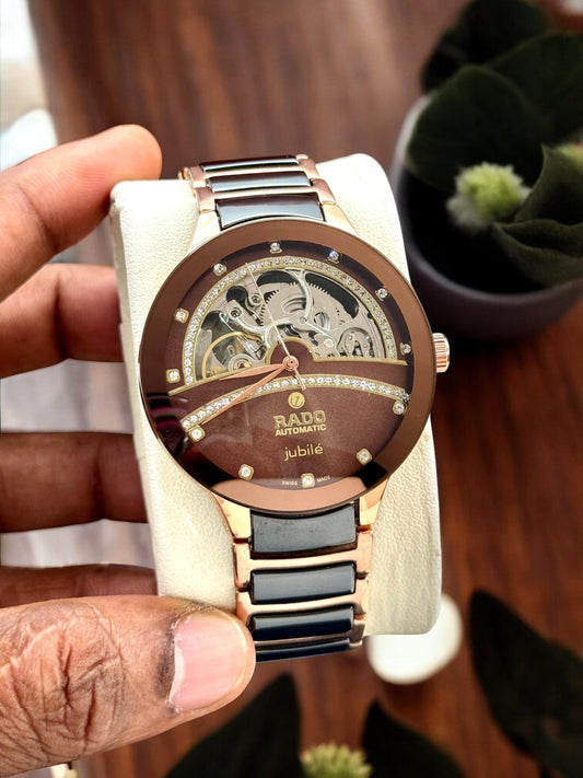 Rado Centrix first copy open heart automatic diamonds unisex watch